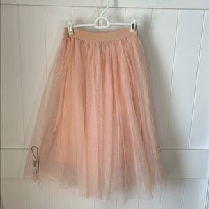 Haute Monde Peach A-Line Tulle Skirt
